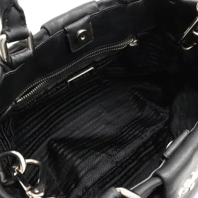 Shop Prada Saffiano Black Leather Tote Bag ()