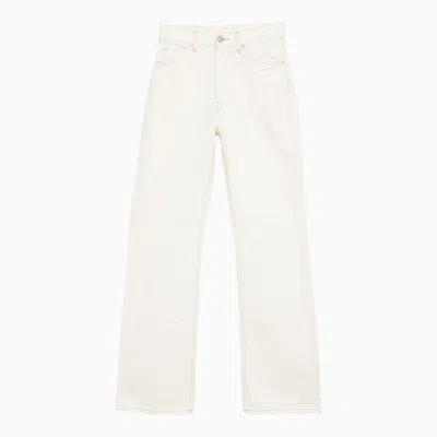 Shop Acne Studios Regular White Denim Jeans