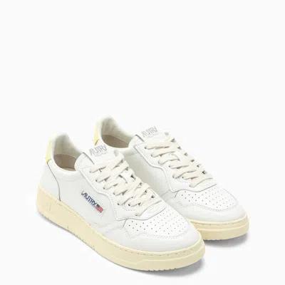 Shop Autry Medalist White/lime Sneakers