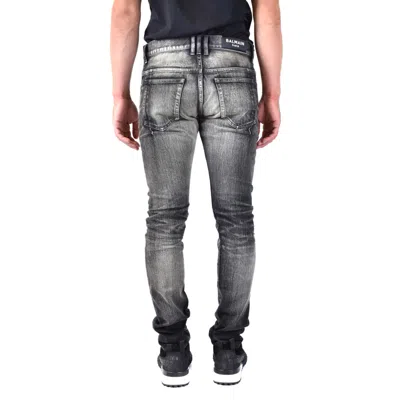 Balmain Distressed Jeans Men In Black