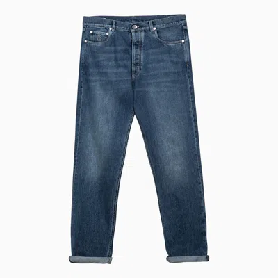 Shop Brunello Cucinelli Blue Regular Denim Jeans