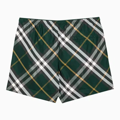 Shop Burberry Green Check Pattern Costume