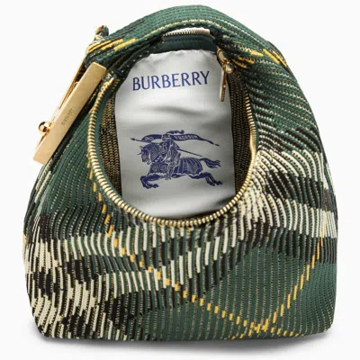 Shop Burberry Peg Mini Green Duffle Bag