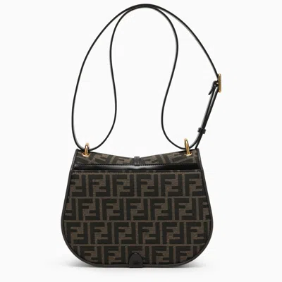 Shop Fendi C'mon Medium Bag In Brown Jacquard Ff Fabric