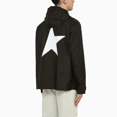Shop Golden Goose Lightweight Black Nylon Jacket With Logo