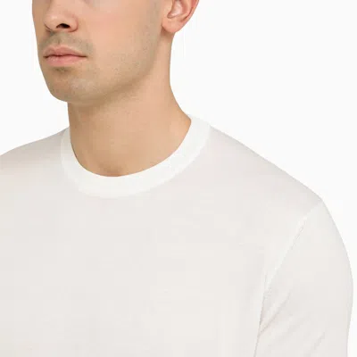 Shop Loro Piana Classic White Cotton T Shirt