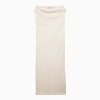 Loulou Studio Martial Midi Dress In Ivory Cotton