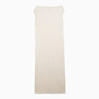 Loulou Studio Martial Midi Dress In Ivory Cotton