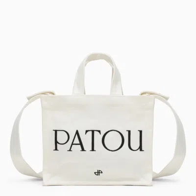 Patou Women Beige Large Cotton Canvas Tote Bag, Onesize Luxury Totes For Women Darveys