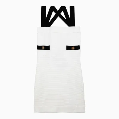 Shop Patou White Cotton Dress With Crossed Straps