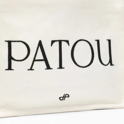 Patou Women Beige Large Cotton Canvas Tote Bag, Onesize Luxury Totes For Women Darveys