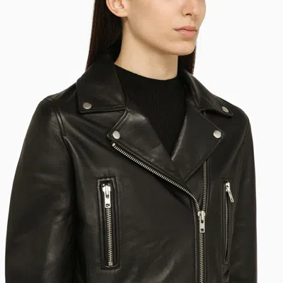 Shop Swd By S.w.o.r.d. Black Leather Biker Jacket