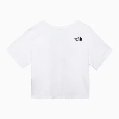 Shop The North Face White Cotton Cropped T Shirt With Logo