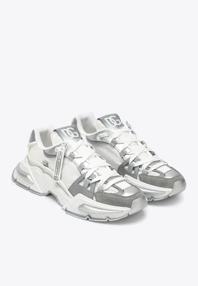 Shop Dolce & Gabbana Airmaster Low-top Sneaker In Silver