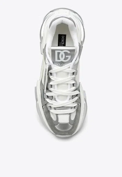 Shop Dolce & Gabbana Airmaster Low-top Sneaker In Silver