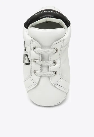 Shop Givenchy Babies 4g Logo Leather Sneakers In White
