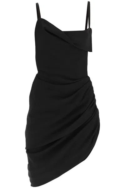 Shop Jacquemus La Robe Saudade Mini Dress Women In Black