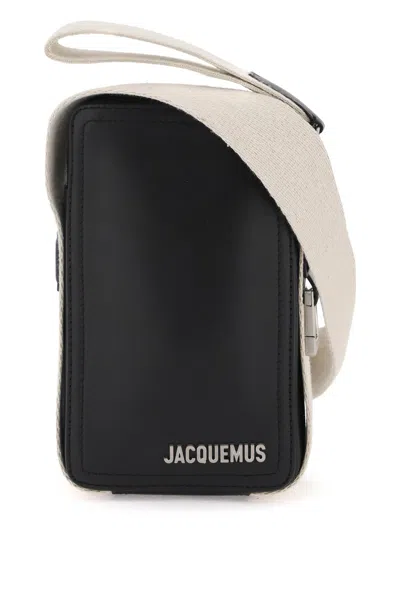 Shop Jacquemus Le Cuerda Vertical Crossbody Bag Men In Black