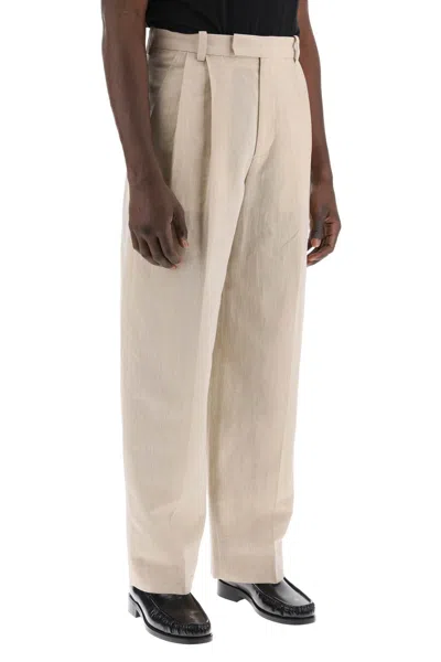 Shop Jacquemus Title Pants Men In Cream