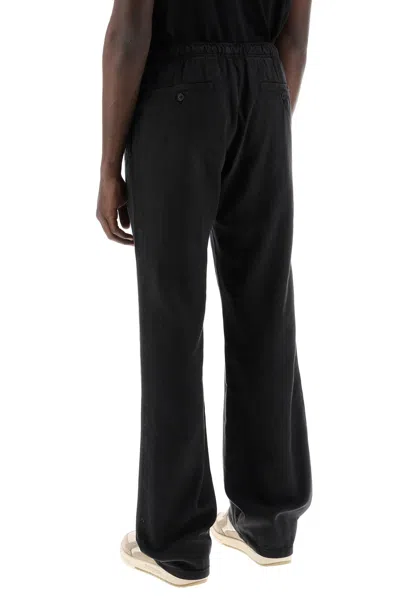 Shop Palm Angels Wide-legged Travel Pants For Comfortable Men In Black