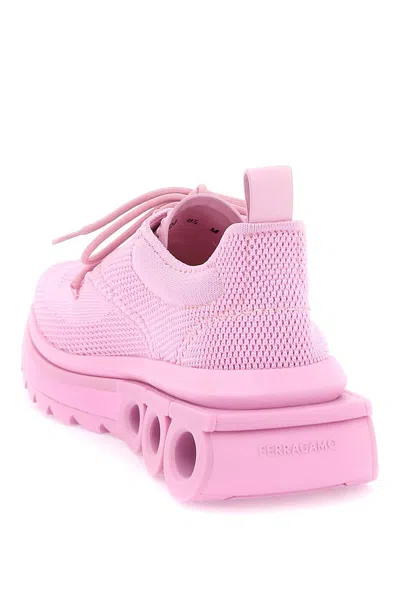 Shop Ferragamo Salvatore  Running Sneakers Women In Pink