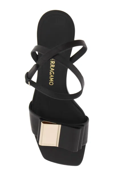 Shop Ferragamo Salvatore  Sandals With Double Bow Women In Black