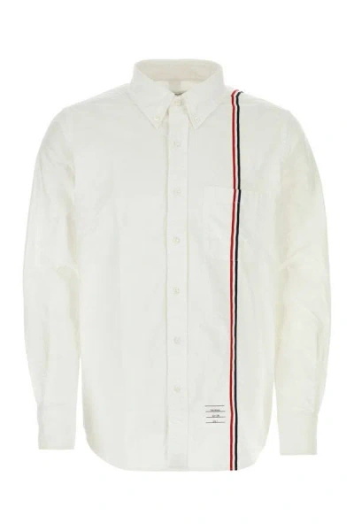 Shop Thom Browne Man White Oxford Shirt