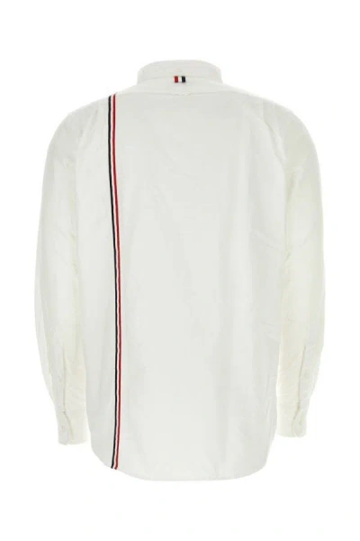 Shop Thom Browne Man White Oxford Shirt