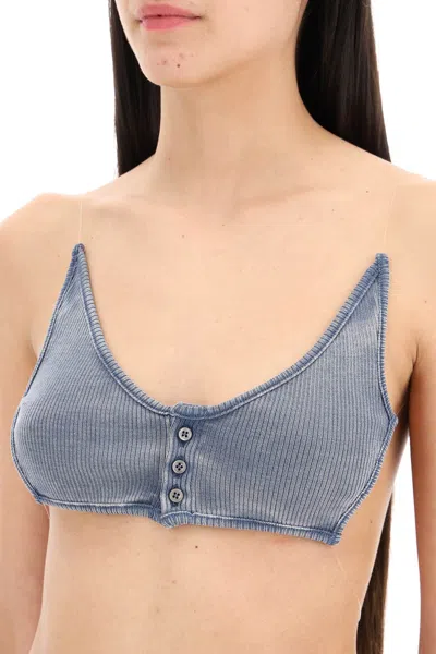 Shop Y/project Y Project Invisible Strap Crop Top With Spaghetti Women In Blue