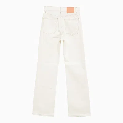 Shop Acne Studios Regular White Denim Jeans