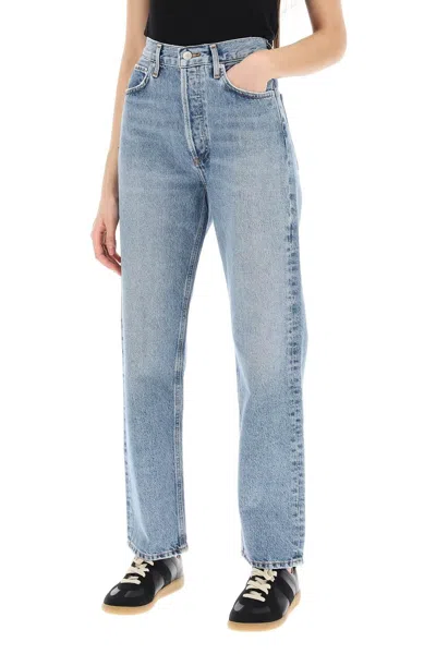 Shop Agolde Straight Leg Jeans From The 90's With High Waist