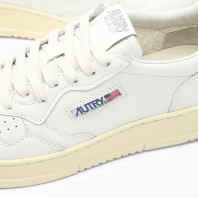 Shop Autry Medalist White/lime Sneakers