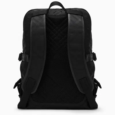 Shop Burberry Backpack In Black Jacquard Check