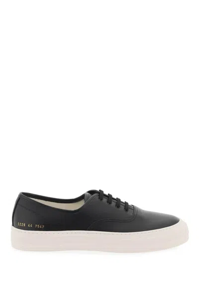 Shop Common Projects Hammered Leather Sneakers