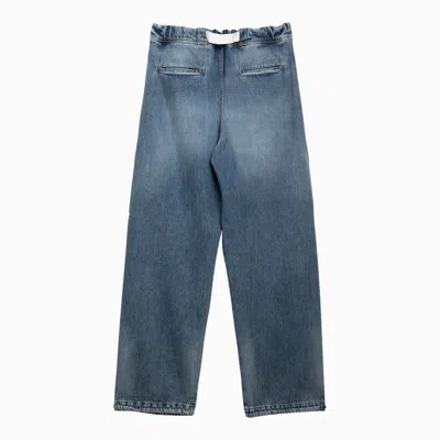 Shop Darkpark Jordan Blue Denim Wide Jeans