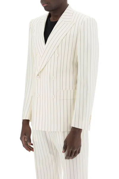 Shop Dolce & Gabbana Double Breasted Pinstripe