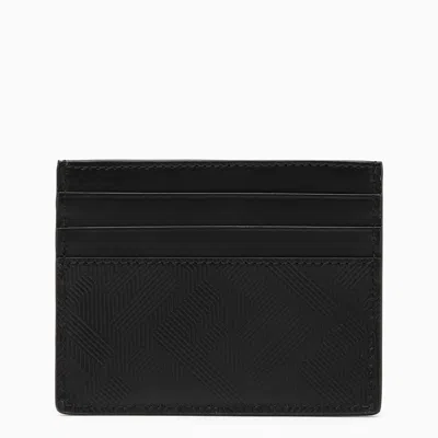 Shop Fendi Black Leather Shadow Diagonal Card Holder