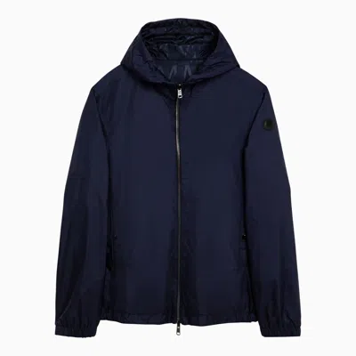 Shop Moncler Lightweight Reversible Navy Blue Nylon Jacket