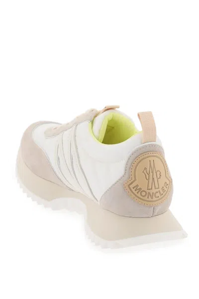 Shop Moncler Pacey Sneakers In Nylon And Suede Leather.