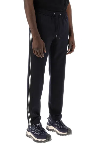 Shop Moncler Sporty Pants With Side Stripes