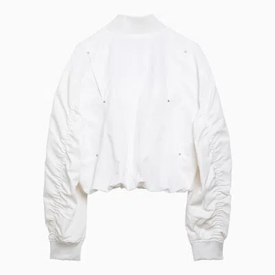 Shop Moose Knuckles Lightweight Zipped Jacket White