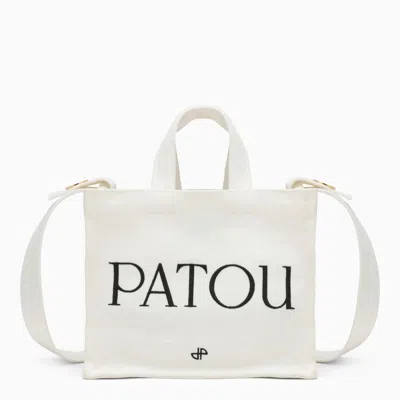 Shop Patou White Cotton Handbag With Logo