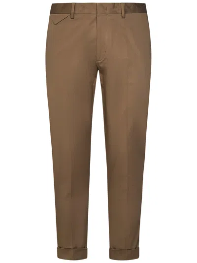Shop Low Brand Cooper T1.7 Trousers In Marrone
