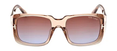 Shop Tom Ford Ryder-02 W Ft1035 45f Square Sunglasses In Brown