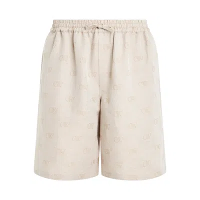 Shop Off-white Linen Short Pants
