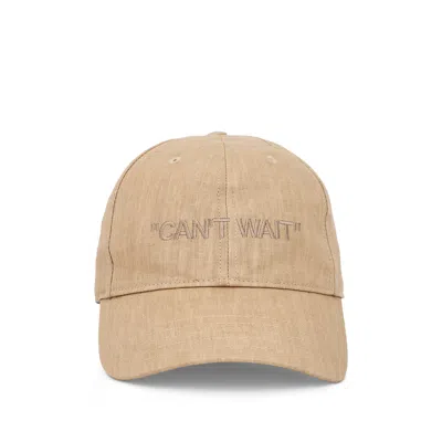 Shop Off-white Linen Baseball Cap