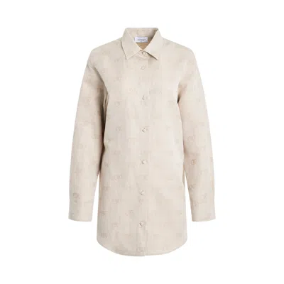 Off-white Linen Jacquard Overshirt