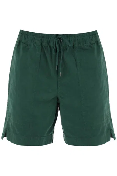 Shop Filson "mountain Pull On Bermuda Granite Shorts In Green