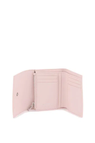 Shop Alexander Mcqueen Compact Skull Wallet In Pink