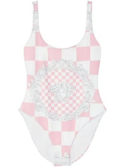 Shop Versace Sea Clothing In Pastel Pink/white/silver